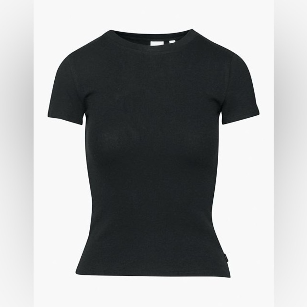 Aritiza TNA Black ribbed Short Sleeve T-Shirt sz M